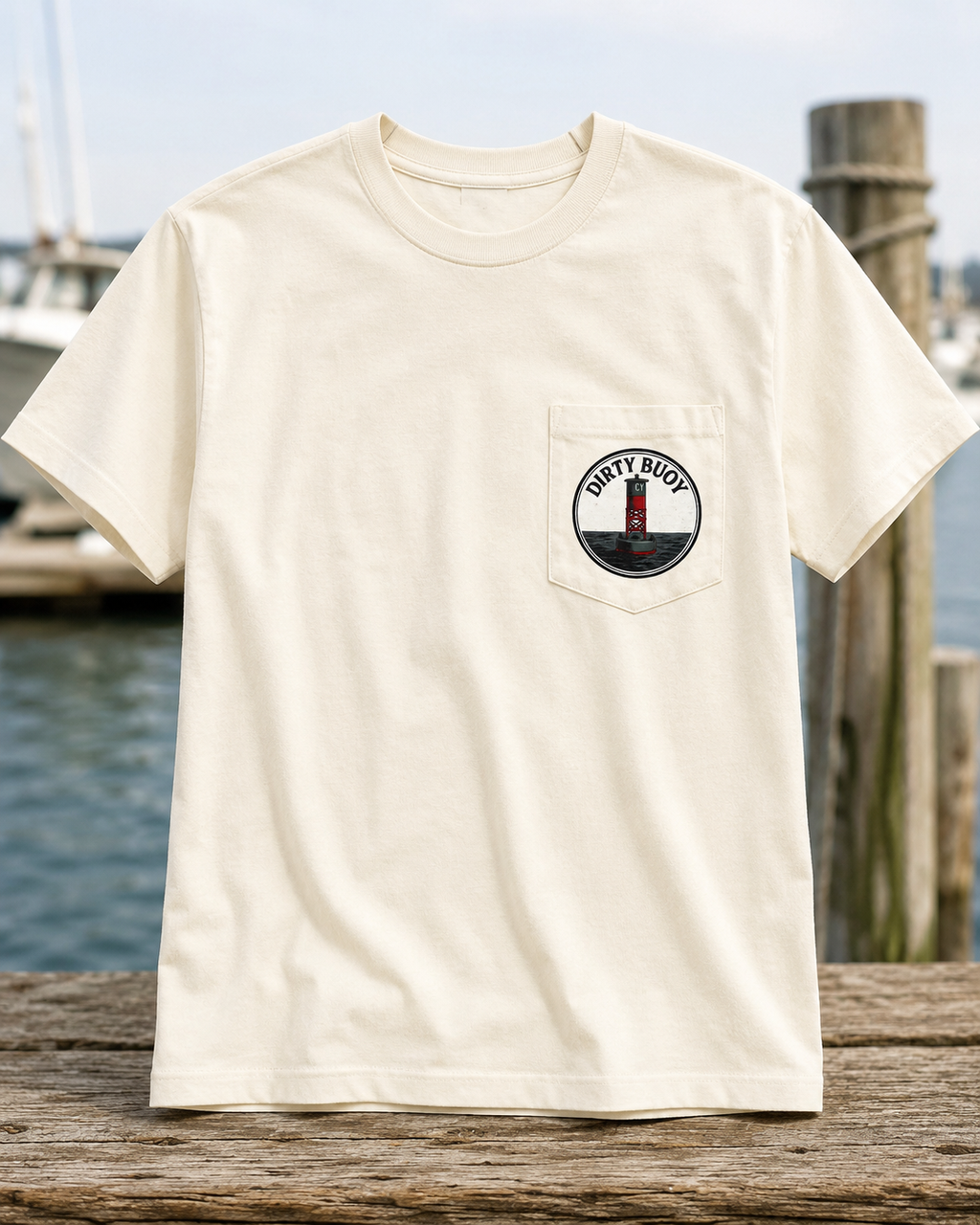 Crab & Beer Pocket Tee - Ivory