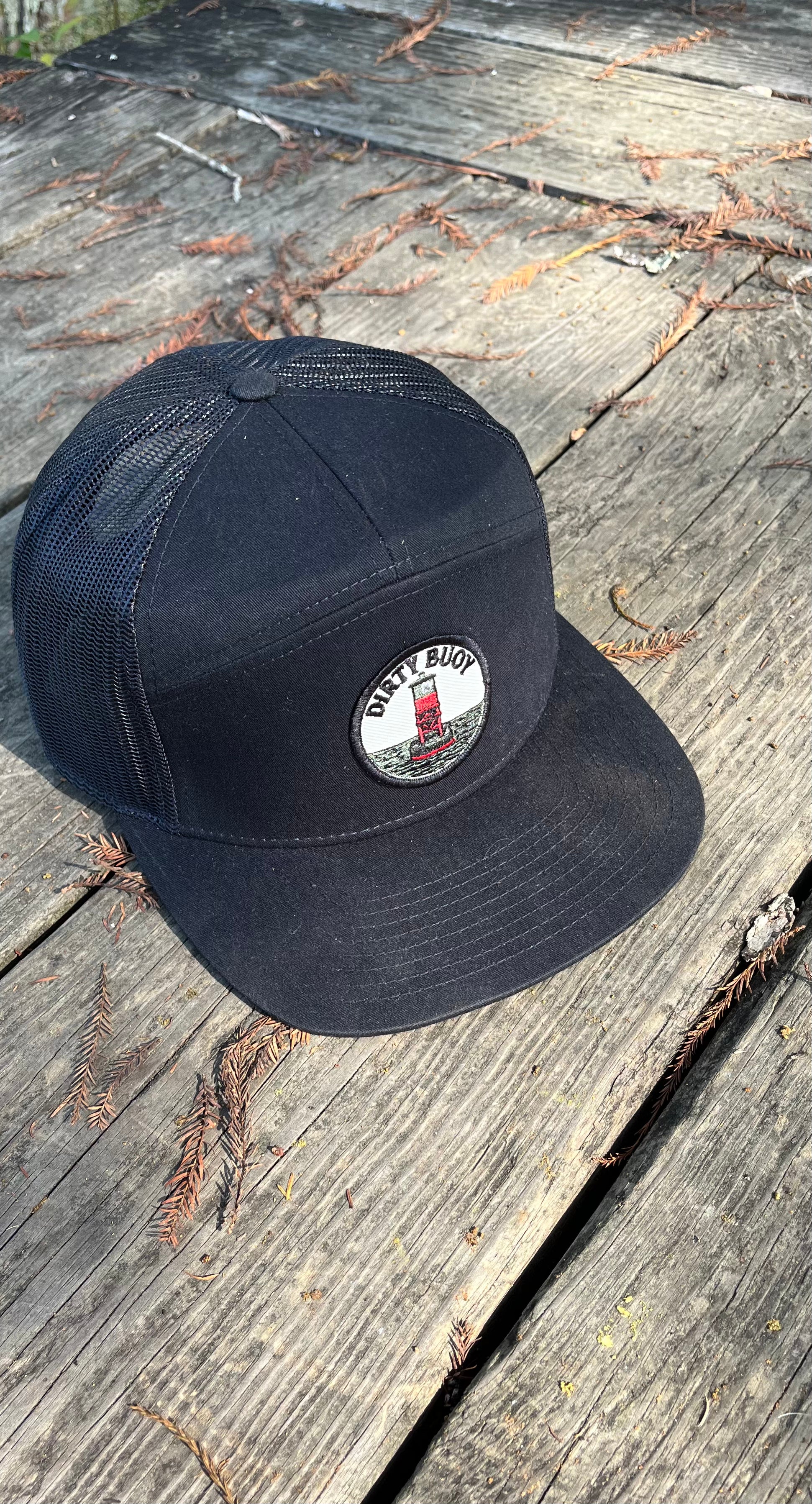 Dirty Buoy 7 Panel Snap Back - Black